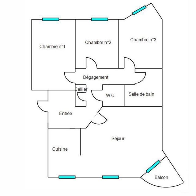 Afficher la photo en grand Appartement F4 à vendre - 4 pièces - 97.62 m2 - ST AVOLD - 57 - LORRAINE - Century 21 Rond Point De L'Europe